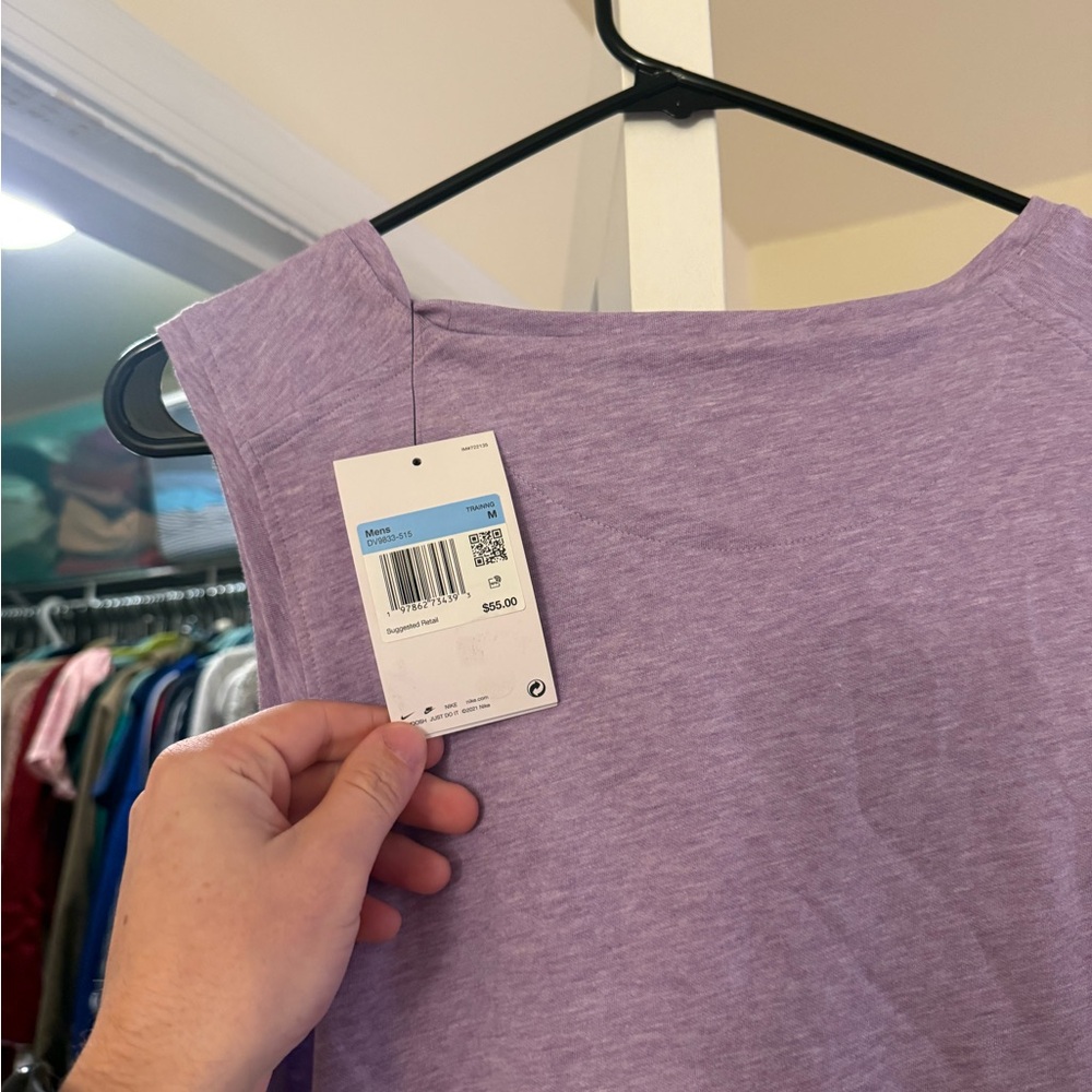 Nike Light Blue and Purple Dri-Fit Tank Tops - Picture 9 of 10